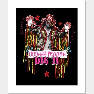 Macho Man Neon Dig It Posters and Art